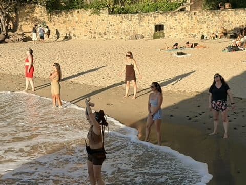 The beach at golden hour