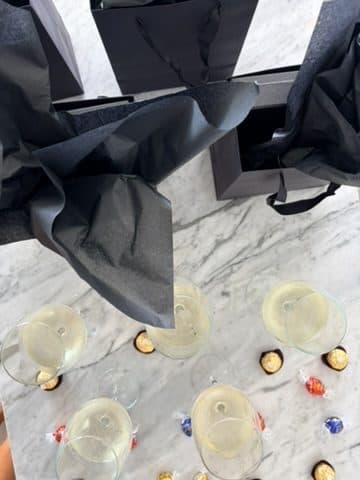 Sweets and wine on the terrace