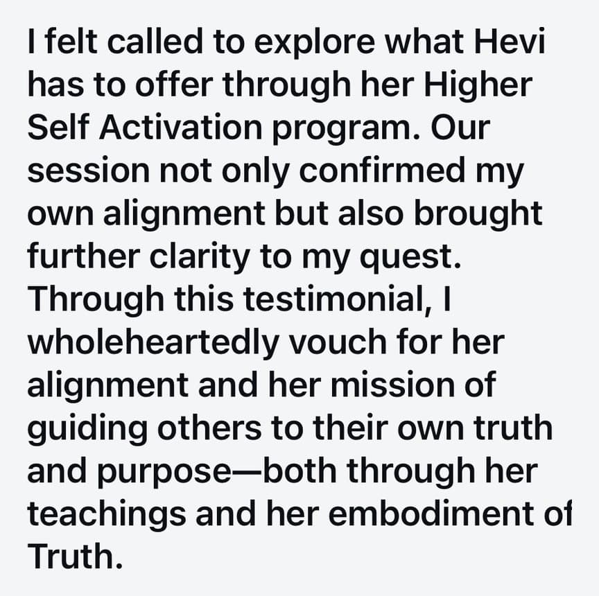A message sent to Hevi by a client