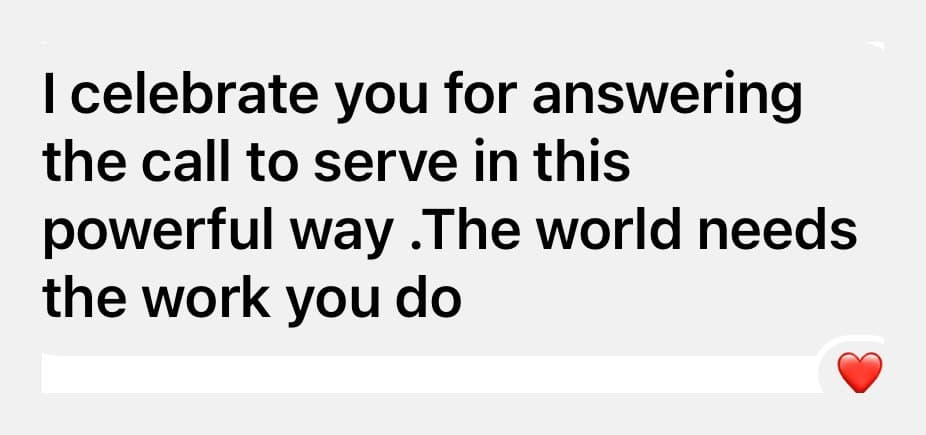 A message sent to Hevi by a client