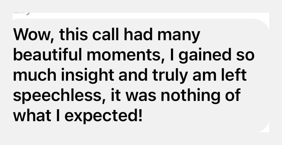 A message sent to Hevi by a client