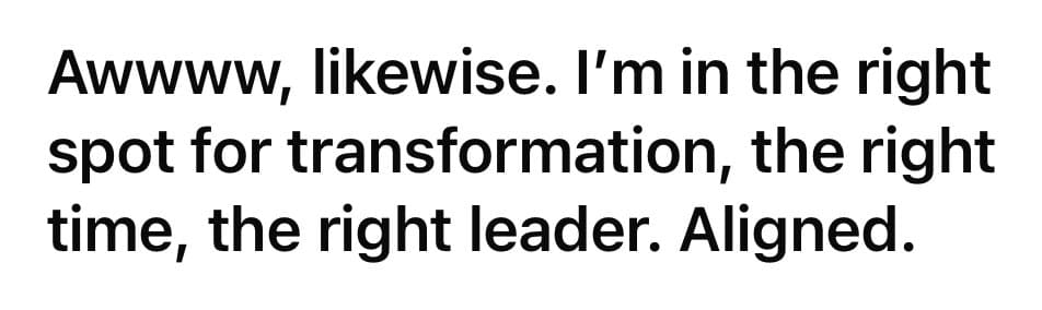 A message sent to Hevi by a client