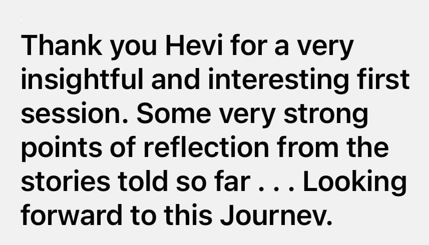A message sent to Hevi by a client