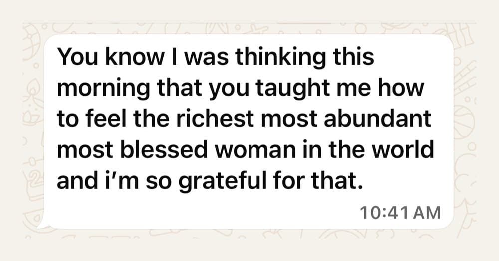A message sent to Hevi by a client